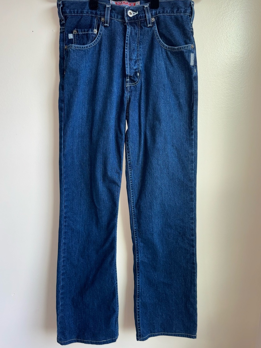 Silver Jeans Men’s Dark Wash Button Fly Straight Leg Jeans 29x30